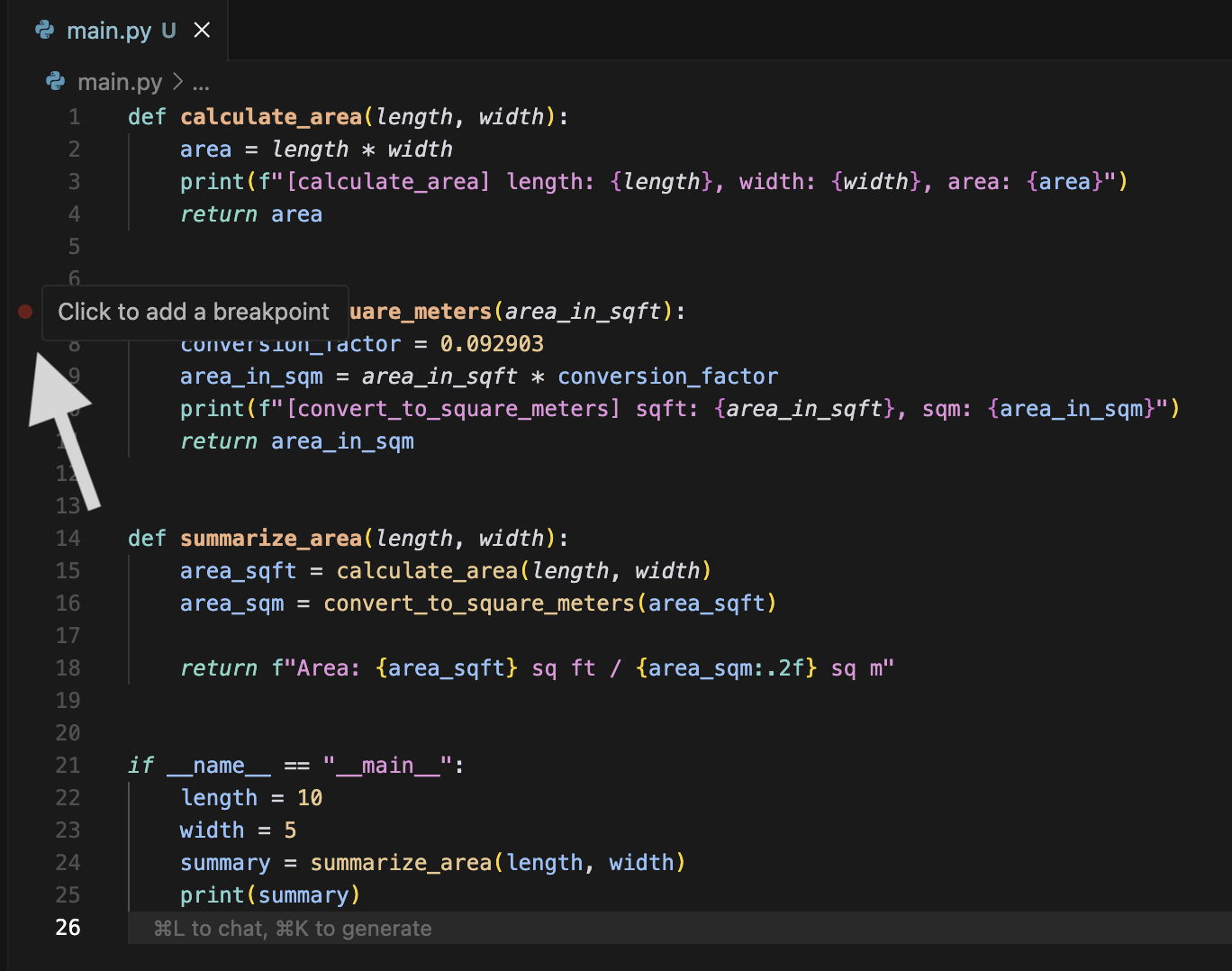 Add Breakpoint